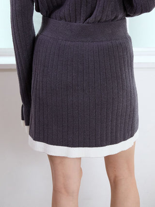 Smoothie Rib Skirt Pants