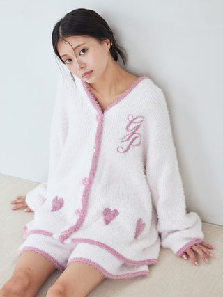 [HOLIDAY] Glittering Feather Cardigan & Shorts Set