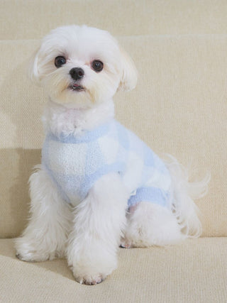 [CAT&DOG] Checkered Pet Pullover