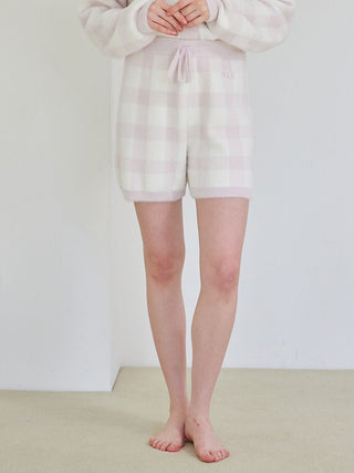 Checkered Cardigan & Shorts Set