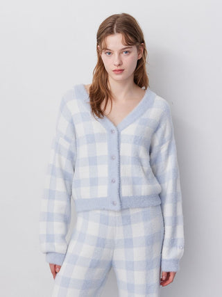 Checkered Cardigan & Long Pants Set