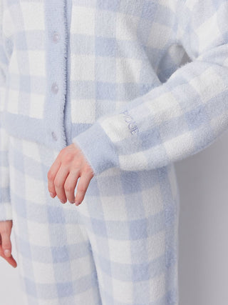 Checkered Cardigan & Long Pants Set