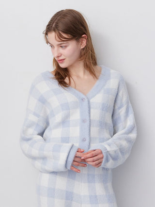 Checkered Cardigan & Long Pants Set