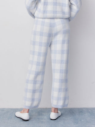 Checkered Cardigan & Long Pants Set