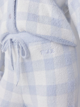 Checkered Cardigan & Long Pants Set