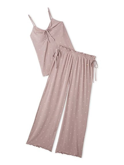 Cool Rayon Ribbon Camisole & Pants Set gelato pique