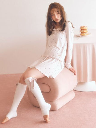 Cool Rayon Ribbon Long-sleeved T-shirt & Shorts Set - view 20