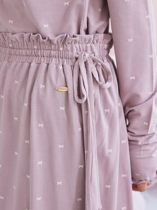 Cool Rayon Ribbon Long-sleeved T-shirt & Shorts Set - view 9
