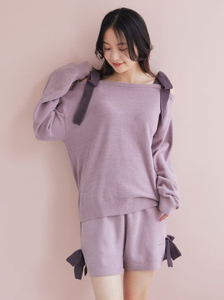 Airy Moco Ribbon Pullover & Shorts Set - view 30