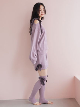 Airy Moco Ribbon Pullover & Shorts Set - view 12