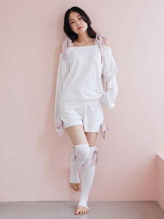 Airy Moco Ribbon Pullover & Shorts Set - view 9