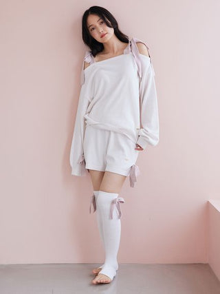 Airy Moco Ribbon Pullover & Shorts Set - view 7