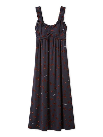 Cool Rayon Cherry Dress With Built-in Cup gelato pique