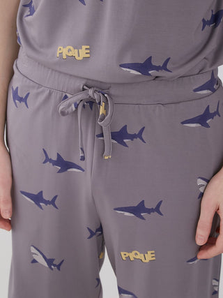 COOL Men's Shark Pattern Half Pants- Mens Loungewear Bottoms at Gelato Pique USA