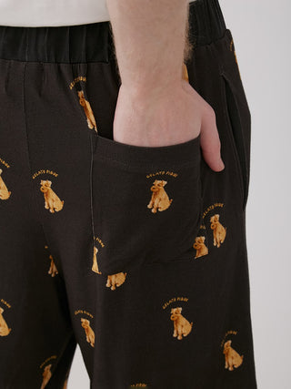 Men's Rayon Schnauzer Pattern Half Pants- Men's Loungewear Bottoms at Gelato Pique USA