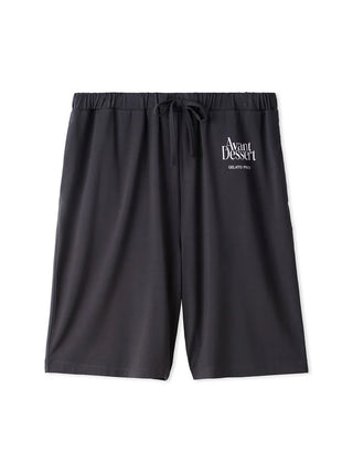 COOL MEN'S Rayon Logo Pajama Shorts in DARK GRAY, Men's Loungewear Shorts at Gelato Pique USA.
