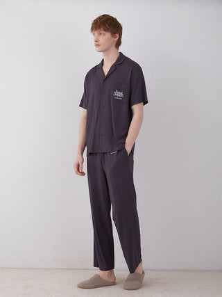 COOL MEN'S Rayon Logo Pajama Pants in DARK GRAY, Men's Loungewear Lounge Pants at Gelato Pique USA.