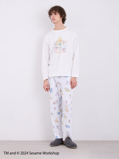 【SESAME STREET】MEN'S All-Over Print Long Pants gelato pique