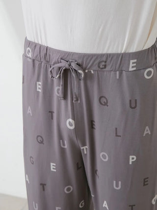 Alt Tag: Gelato Pique USA Rayon Logo Motif Men's Lounge Pants, Premium Loungewear Sleepwear, Stylish Cooling Comfort
