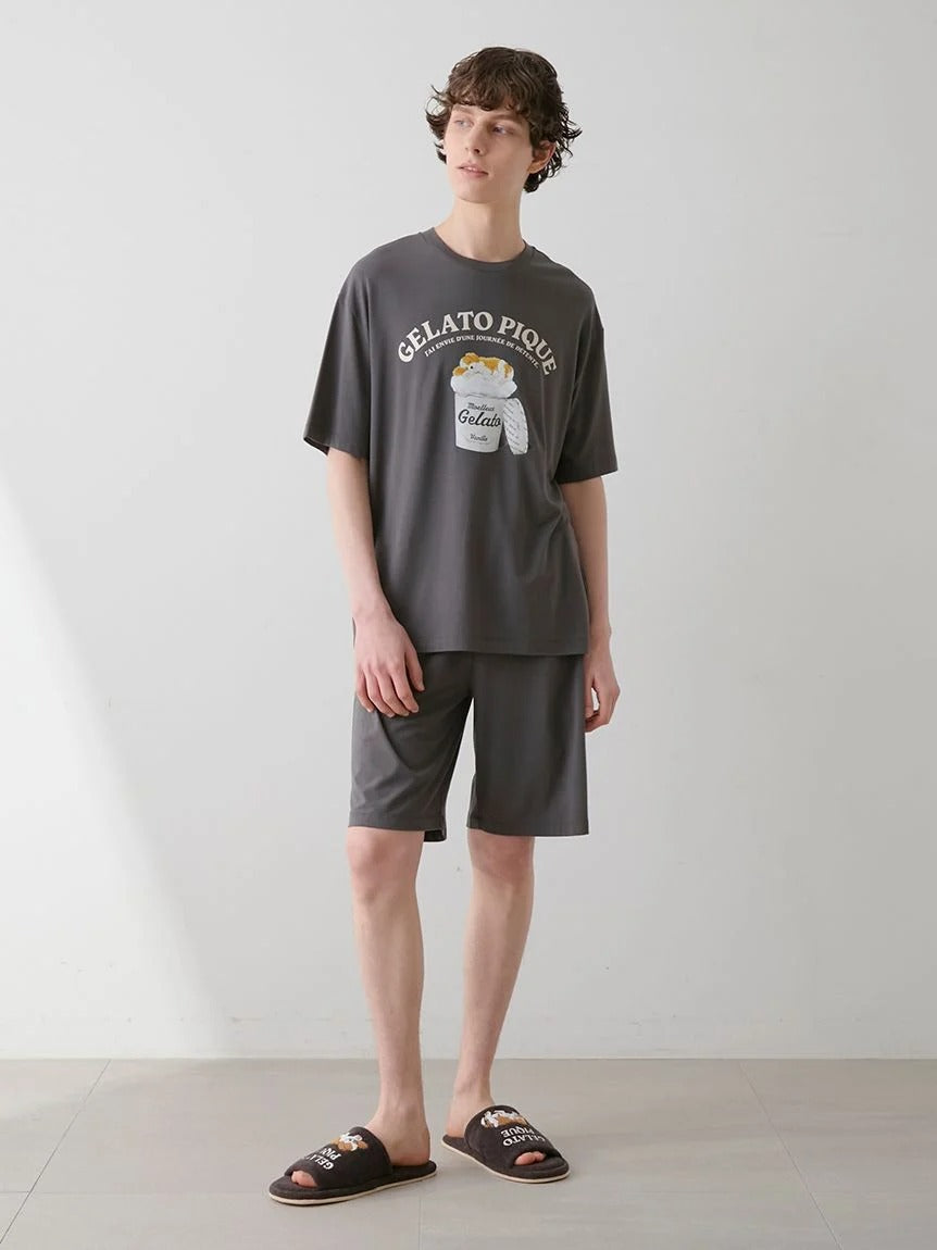 Men's Cool-Touch Rayon Sleeping Dog Shorts