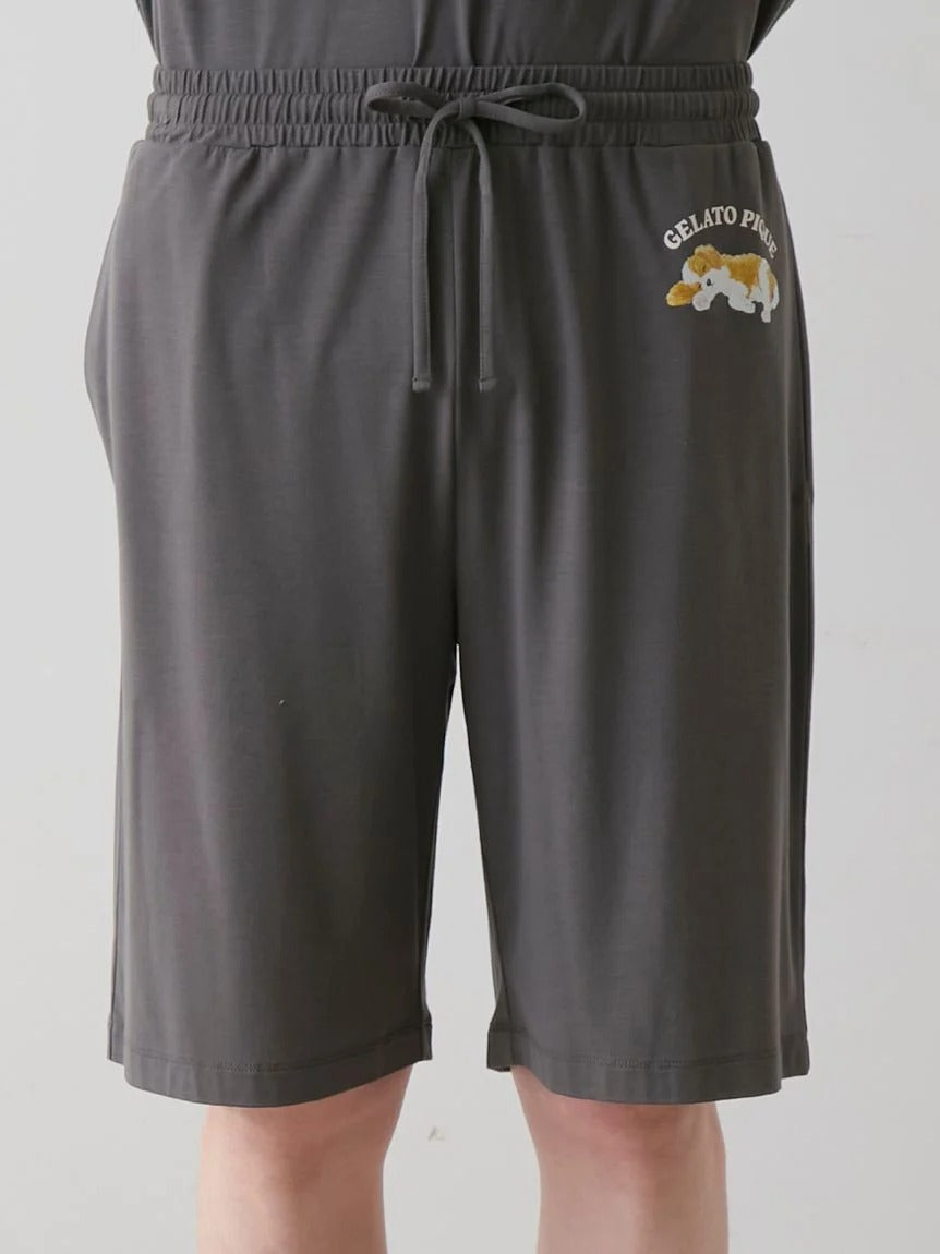 Men's Cool-Touch Rayon Sleeping Dog Shorts