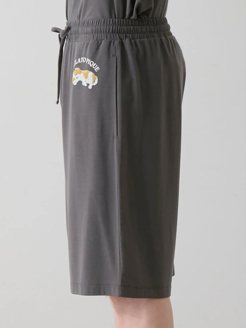 Men's Cool-Touch Rayon Sleeping Dog Shorts