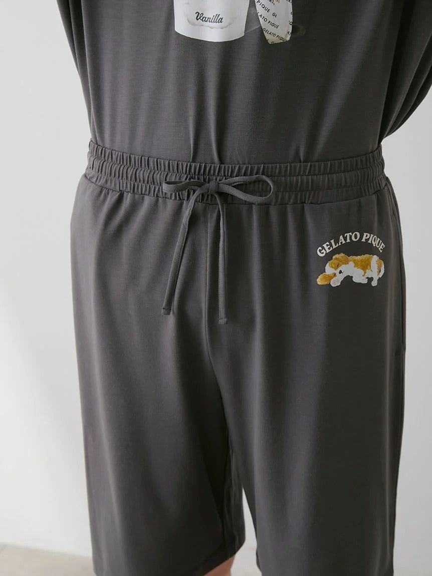 Men's Cool-Touch Rayon Sleeping Dog Shorts