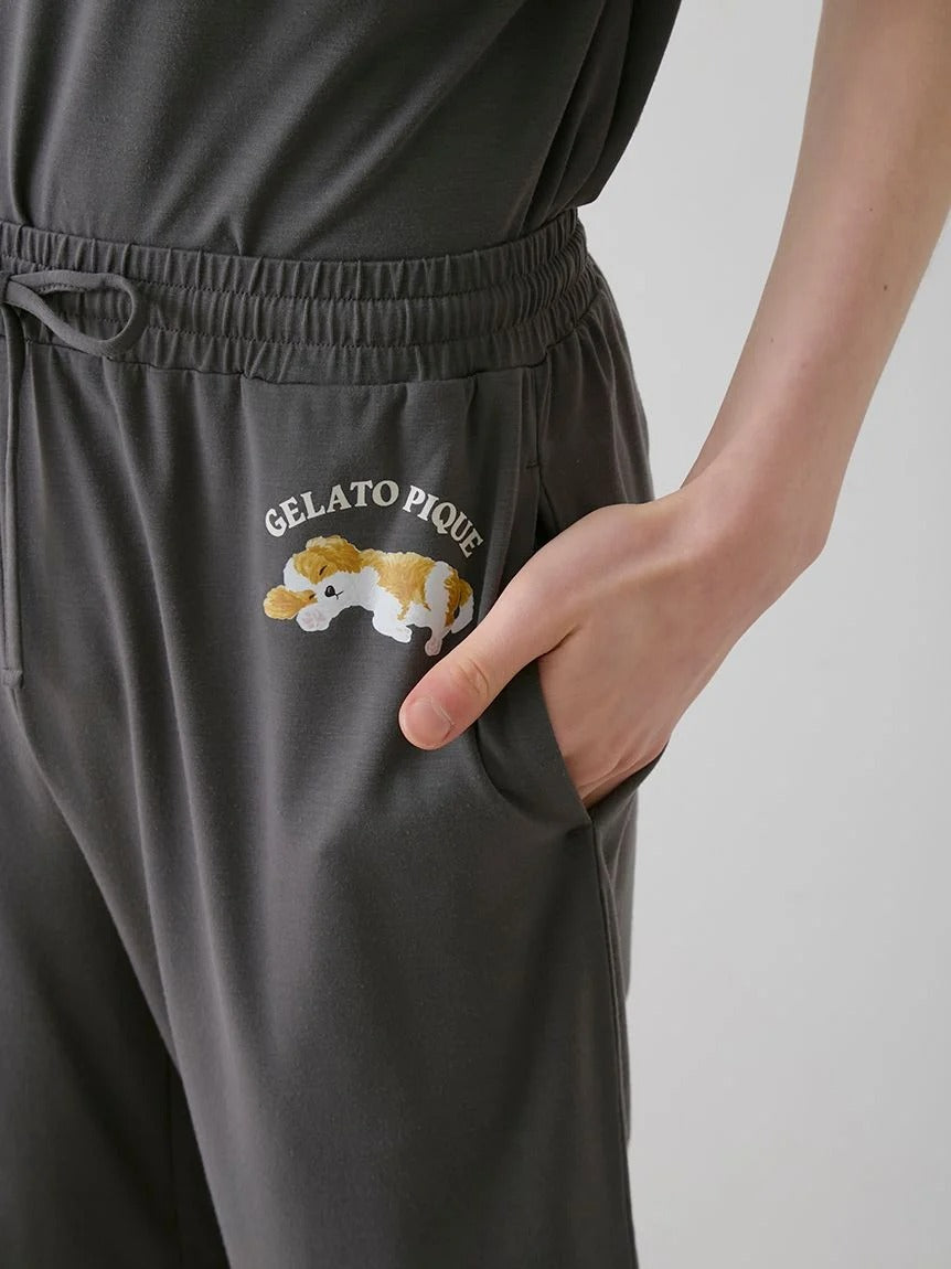 Men's Cool-Touch Rayon Sleeping Dog Shorts