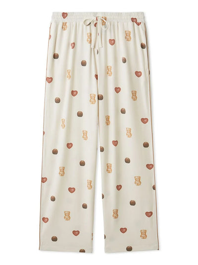 Men's Bear Ice Cream All-over Rayon Cut-and-sewn Pants gelato pique