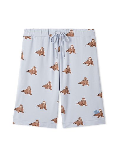 Men's Cool-to-touch Sea Animals Shorts gelato pique