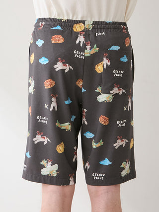 [Hirano Toshiyuki] Men's Cool Rayon Plane Dog Printed Shorts - view 8
