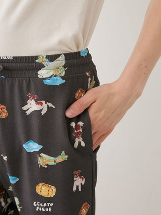 [Hirano Toshiyuki] Men's Cool Rayon Plane Dog Printed Shorts - view 11