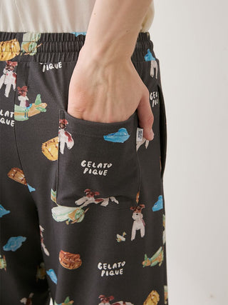 [Hirano Toshiyuki] Men's Cool Rayon Plane Dog Printed Shorts - view 13
