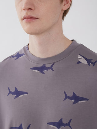 Men's Shark print T-shirt - Gelato Pique