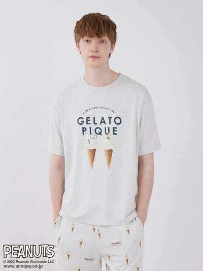 PEANUTS Men's Lounge T-shirt gelato pique