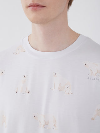 Polar Bear Pattern Cool T-shirt - Gelato Pique