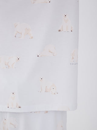 Polar Bear Pattern Cool T-shirt - Gelato Pique