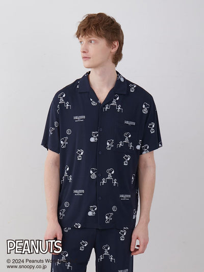 PEANUTS MENS Printed Pajama Shirt gelato pique