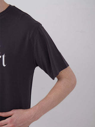 COOL MEN'S Rayon Logo Relaxed Fit T-shirt in DARK GRAY, Men's Loungewear Tops, T-shirt , Tank Top at Gelato Pique USA.