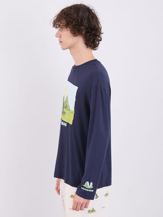 MEN'S Dinosaur One-point Long Sleeve T-shirt