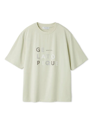 Rayon Gelato Pique logo motif men's T-shirt, premium loungewear from Gelato Pique USA, calm color and cool touch fabric.