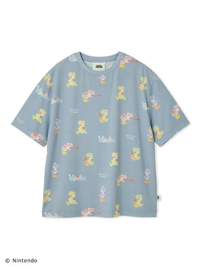 [SUPER MARIO] [MENS] Toad & Yoshi T-shirt gelato pique