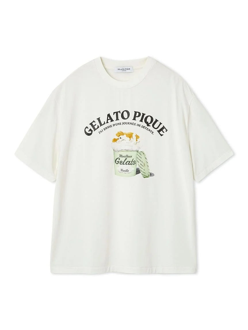 MEN's  Cool-Touch Rayon Sleeping Dog T-Shirt