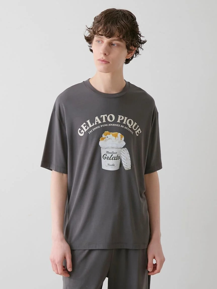 MEN's  Cool-Touch Rayon Sleeping Dog T-Shirt