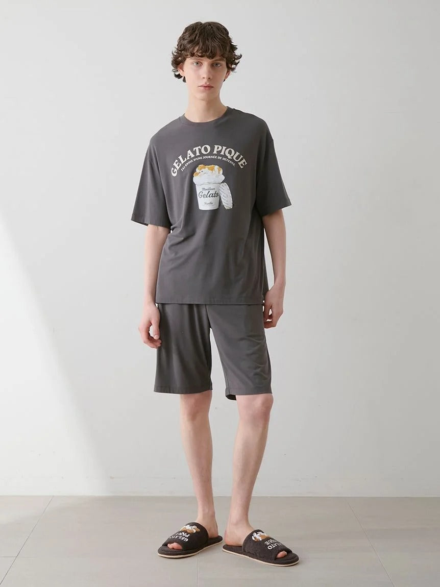 MEN's  Cool-Touch Rayon Sleeping Dog T-Shirt