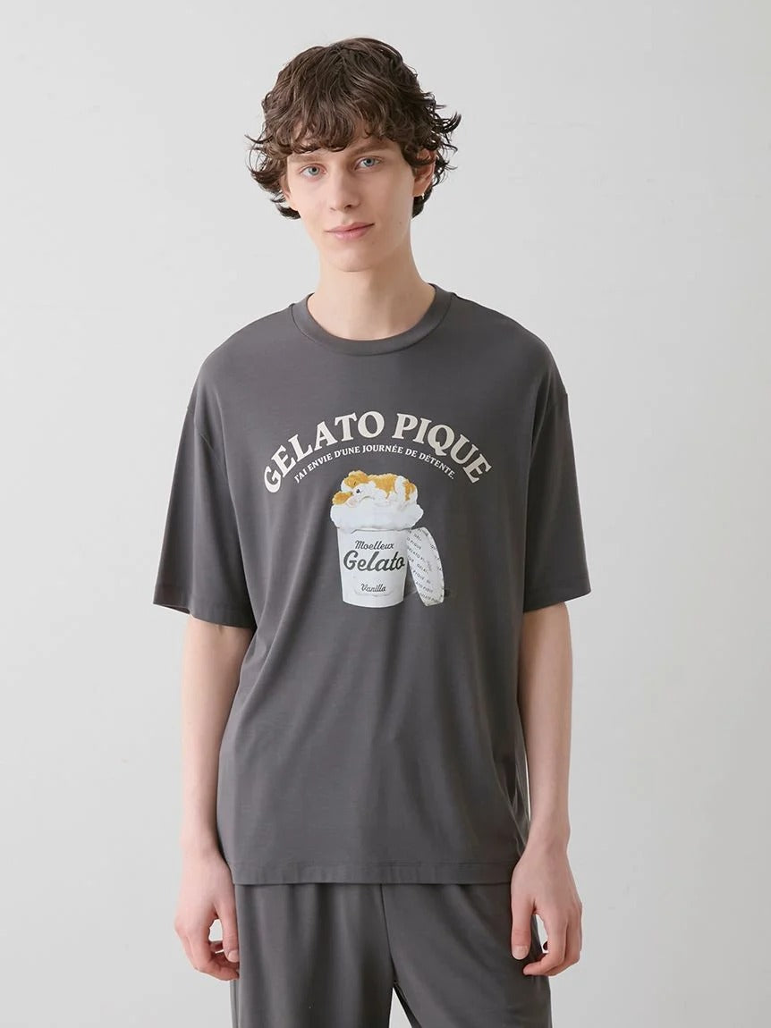 MEN's  Cool-Touch Rayon Sleeping Dog T-Shirt