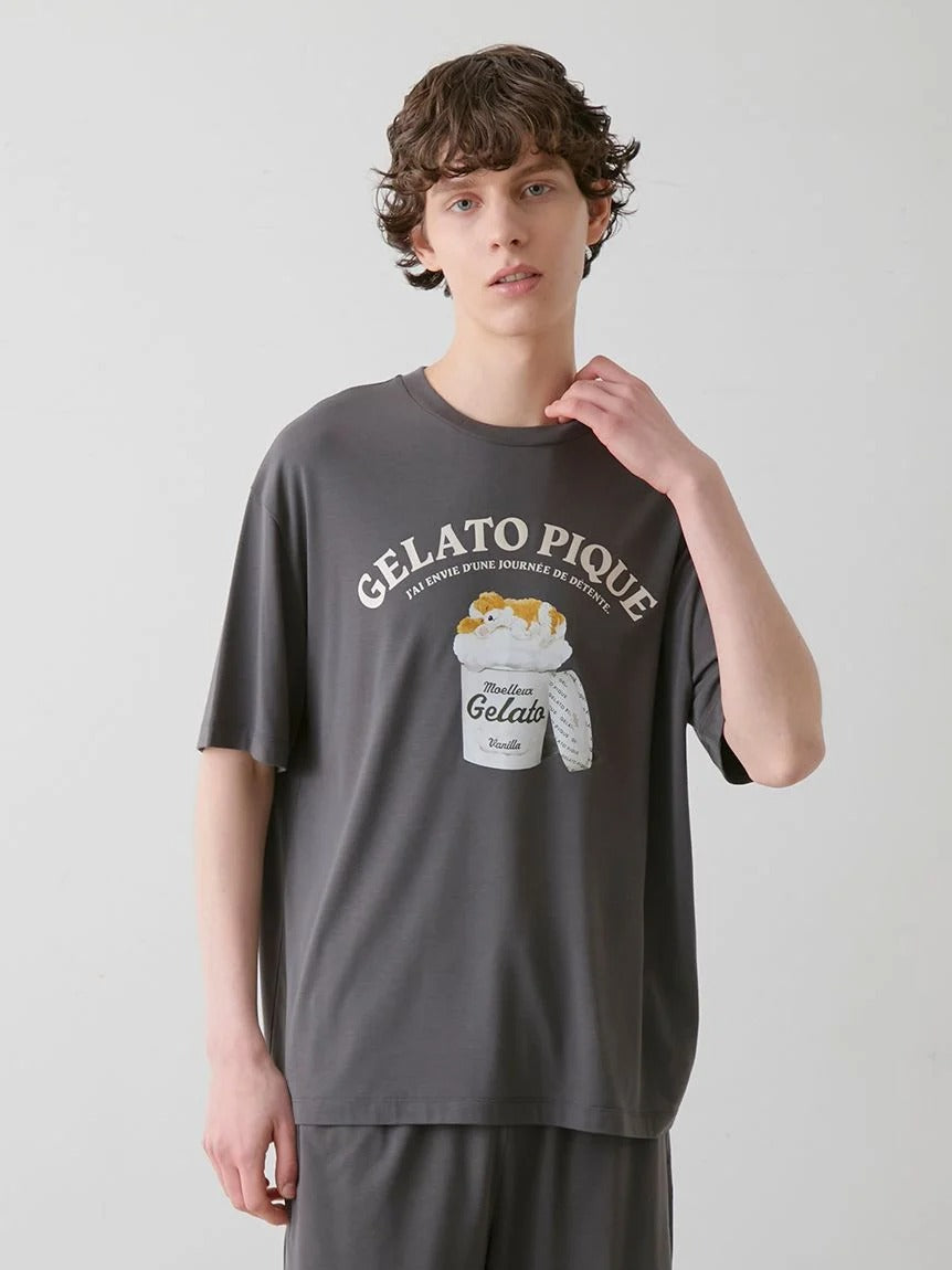 MEN's  Cool-Touch Rayon Sleeping Dog T-Shirt