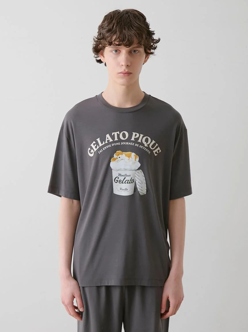 MEN's  Cool-Touch Rayon Sleeping Dog T-Shirt
