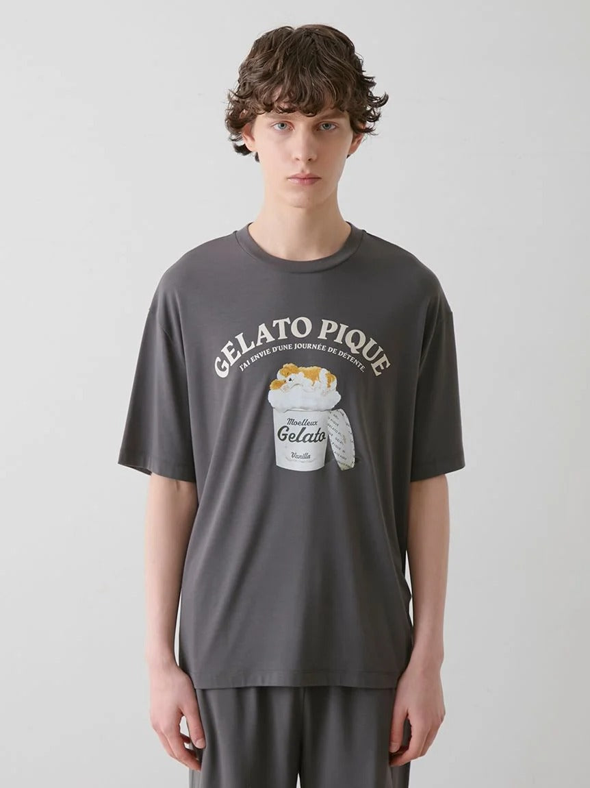 MEN's Cool-Touch Rayon Sleeping Dog T-Shirt & Shorts Set