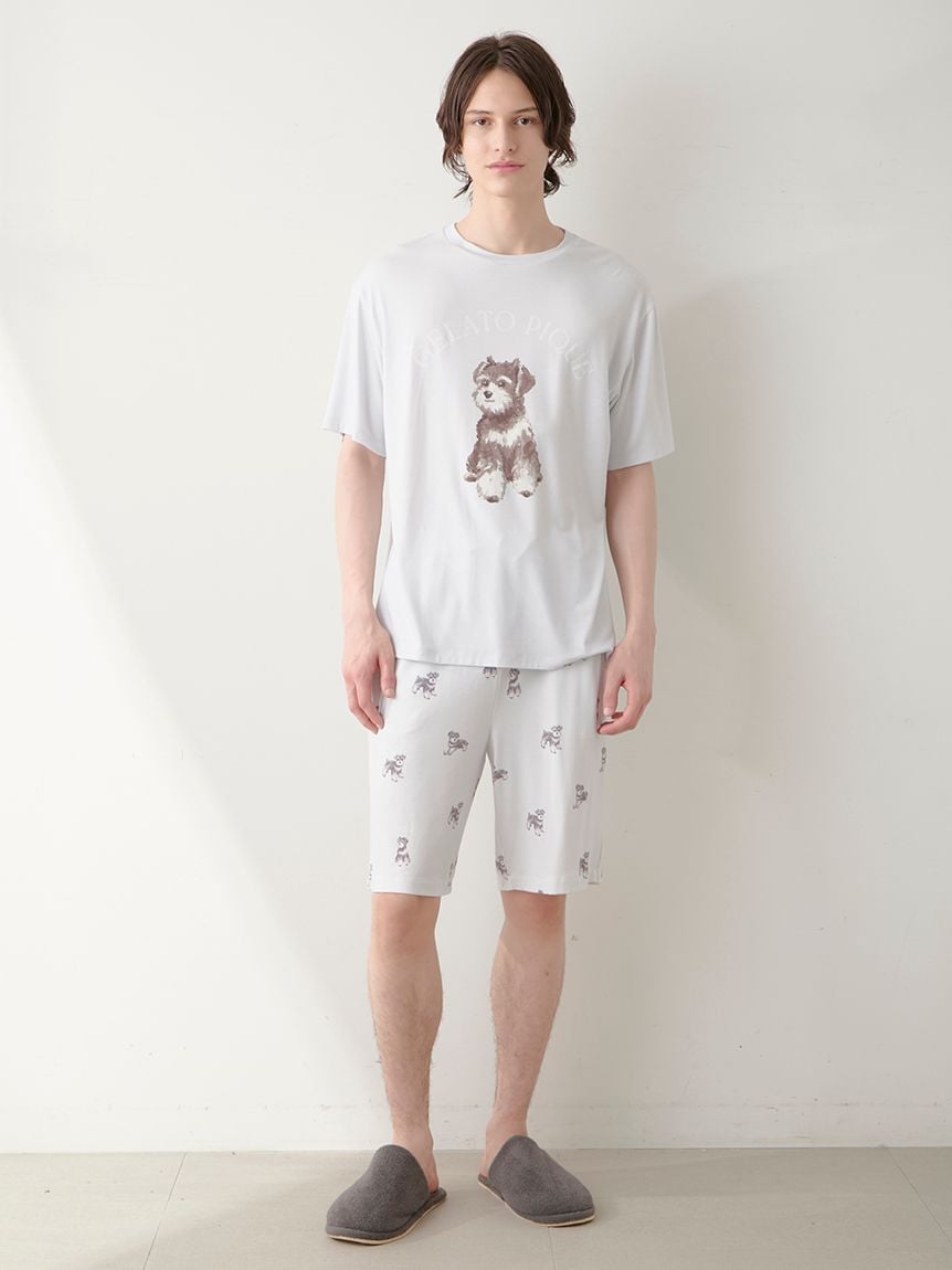 MEN's Summer Schnauzer One Point T-shirt